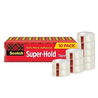 "Scotch - Super-Hold Transparent Clear Tape Refill, 0.75"" x 27.77 yds., 1"" Core, Clear, 10 Rolls/Pack (700K10)" price history on PriceWatchPro