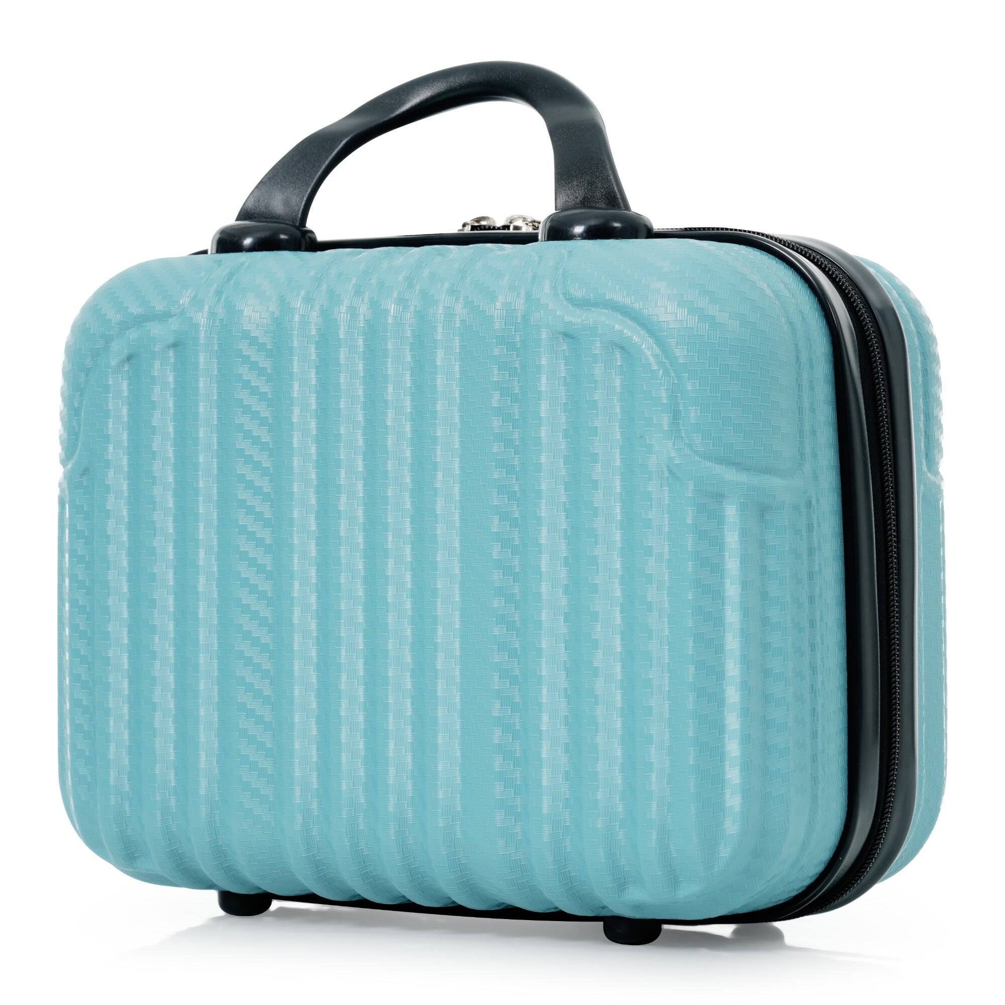 Alt View 6. BreeBe - 3-Pcs Luggage Set Durable ABS Hardshell Suitcases with Spinner Wheel, TSA Lock, Side Hooks, Lightweight Carry-On - Ice Blue.