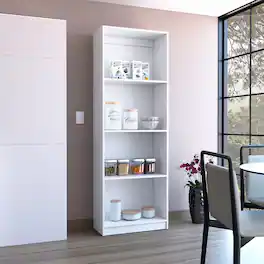 Depot Eshop - Vinton Bookcase with Spacious Tier-Shelving Design - White