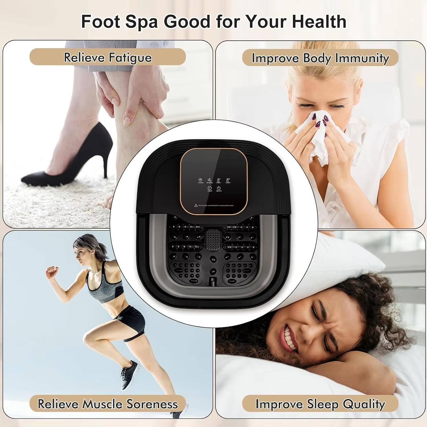 Foot Spa Good for Your Health

- Relieve Fatigue
- Improve Body Immunity
- Relieve Muscle Soreness
- Improve Sleep Quality