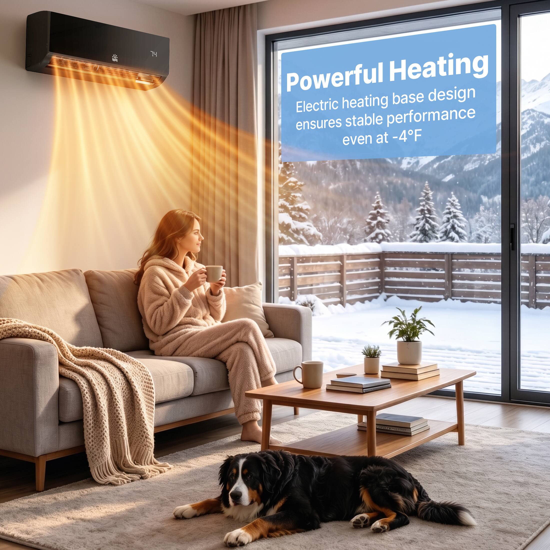 Powerful Heating  
Electric heating base design ensures stable performance even at -4°F