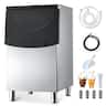 VEVOR - Ice Storage Bin, 250LBS Capacity Ice-Bin, Stainless Steel Ice Storage Bins with Filter and Adjustable Anti-slip Rubber - Stainless steel color