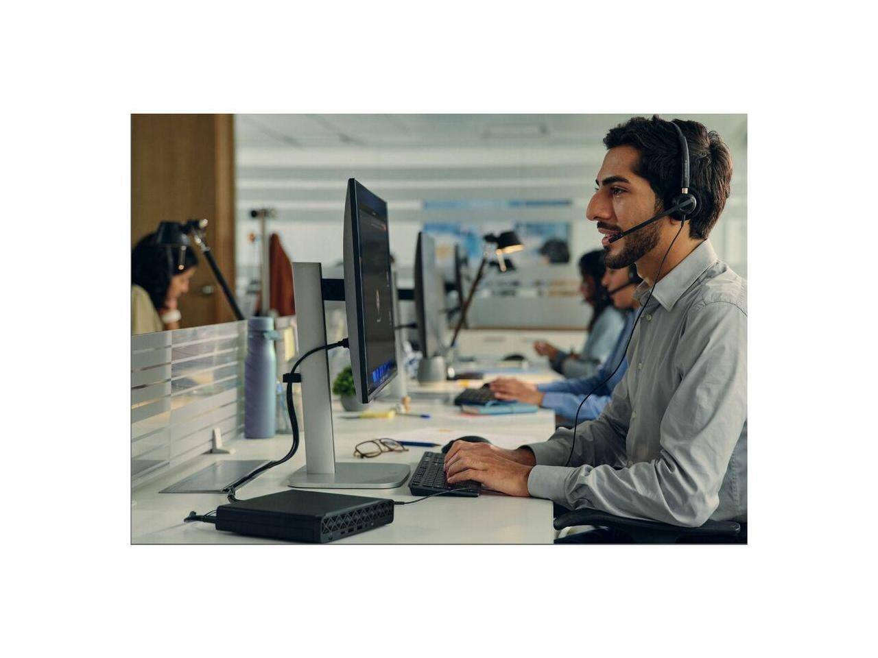 Alt View 4. HP - HP ProDesk 4 G1i Mini - Intel Core Ultra 5 235T, 16 GB, 256 GB SSD, Windows 11 Pro, Wi-Fi 6E, Gigabit Ethernet - Black.