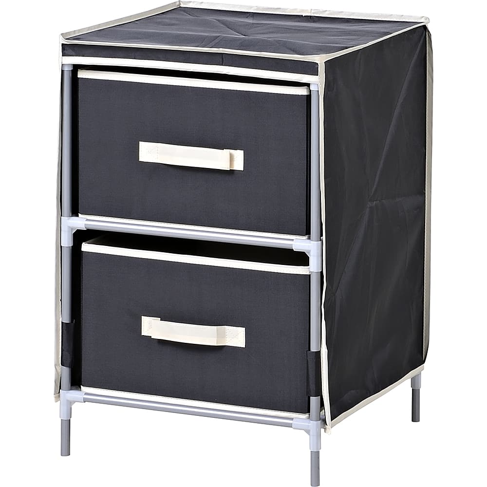 Best Buy: Homestar 2-Drawer Fabric Dresser Black ZH151950BL