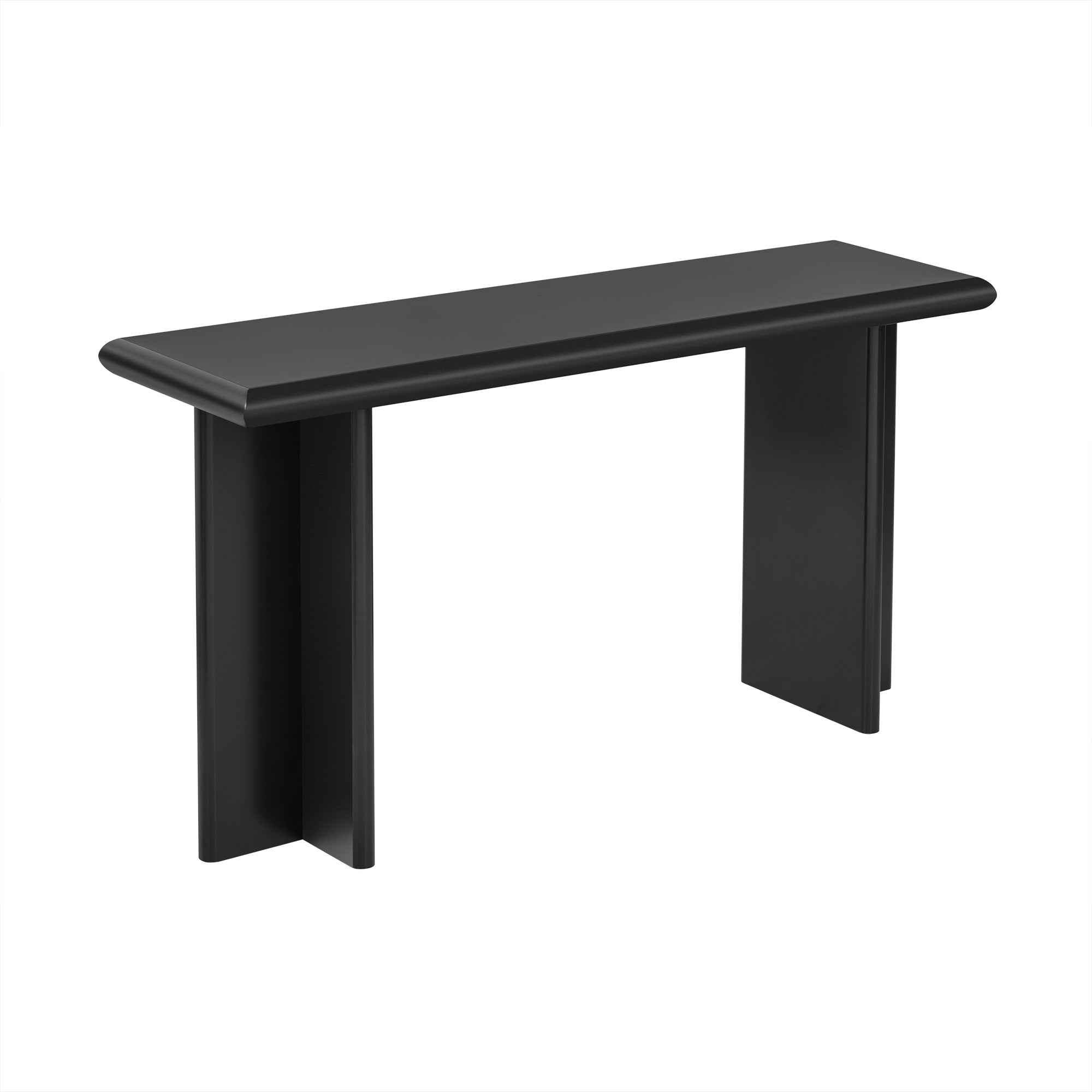 Alt View 5. Boyel Living - Sleek and Sturdy L-Shaped Entryway Table - Modern Hallway Console for Small Spaces - Black.
