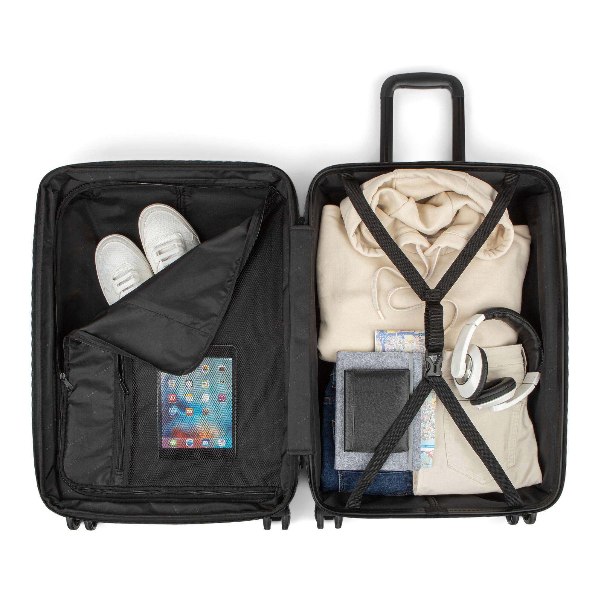 Alt View 15. Bugatti - Nashville Hardside Expandable Spinner Suitcase Set (3-Piece) - Black.