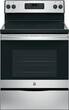 GE - 5.3 Cu. Ft. Freestanding Electric Range - Stainless - Larger Front