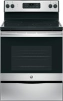 GE - 5.3 Cu. Ft. Freestanding Electric Range with Manual Cleaning - Stainless steel - Front_Zoom
