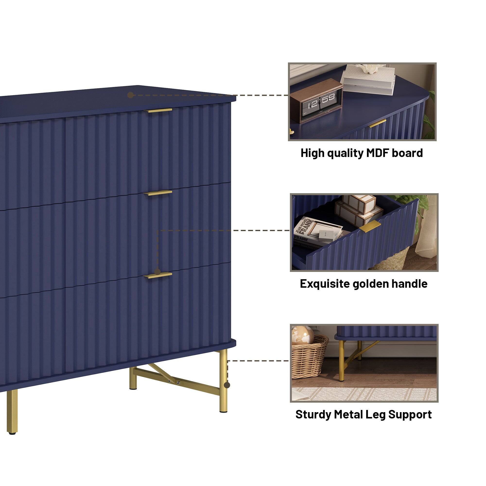 1269 59 12 High quality MDF board FRANN E Exquisite golden handle Sturdy Metal Leg Support