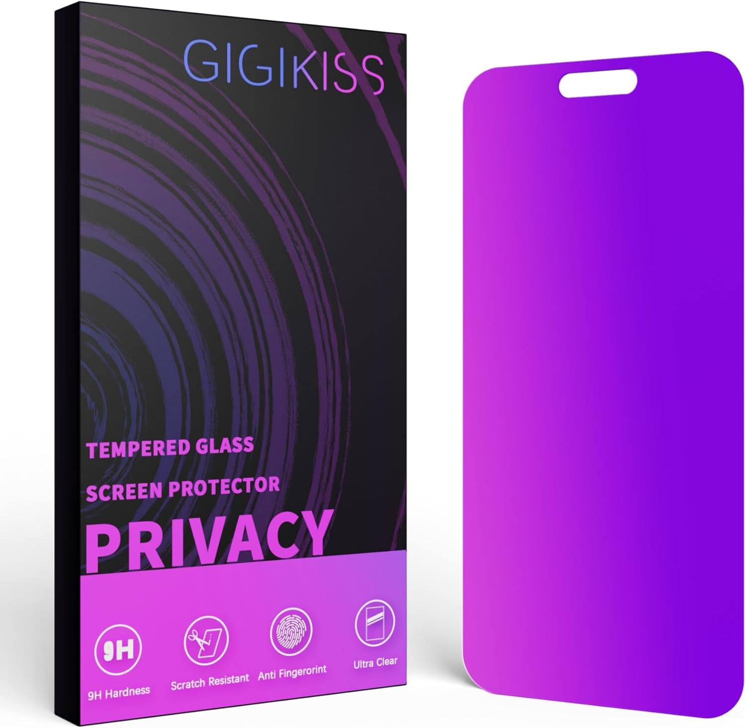 GIGIKISS  
TEMPERED GLASS SCREEN PROTECTOR  
PRIVACY  

9H Hardness  
Scratch Resistant  
Anti Fingerprint  
Ultra Clear