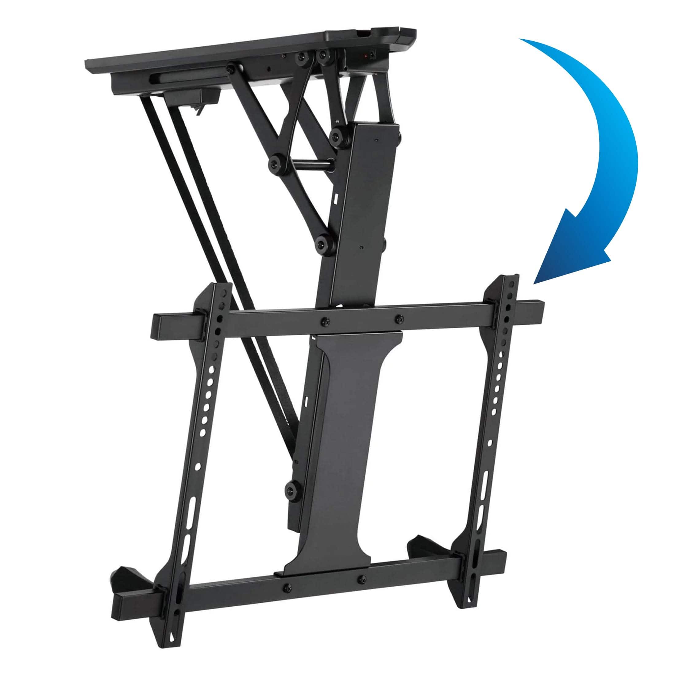 Front. Mount-It! - Motorized Ceiling TV Mount with Remote & App for 32” – 70” TVs, Black - Black.