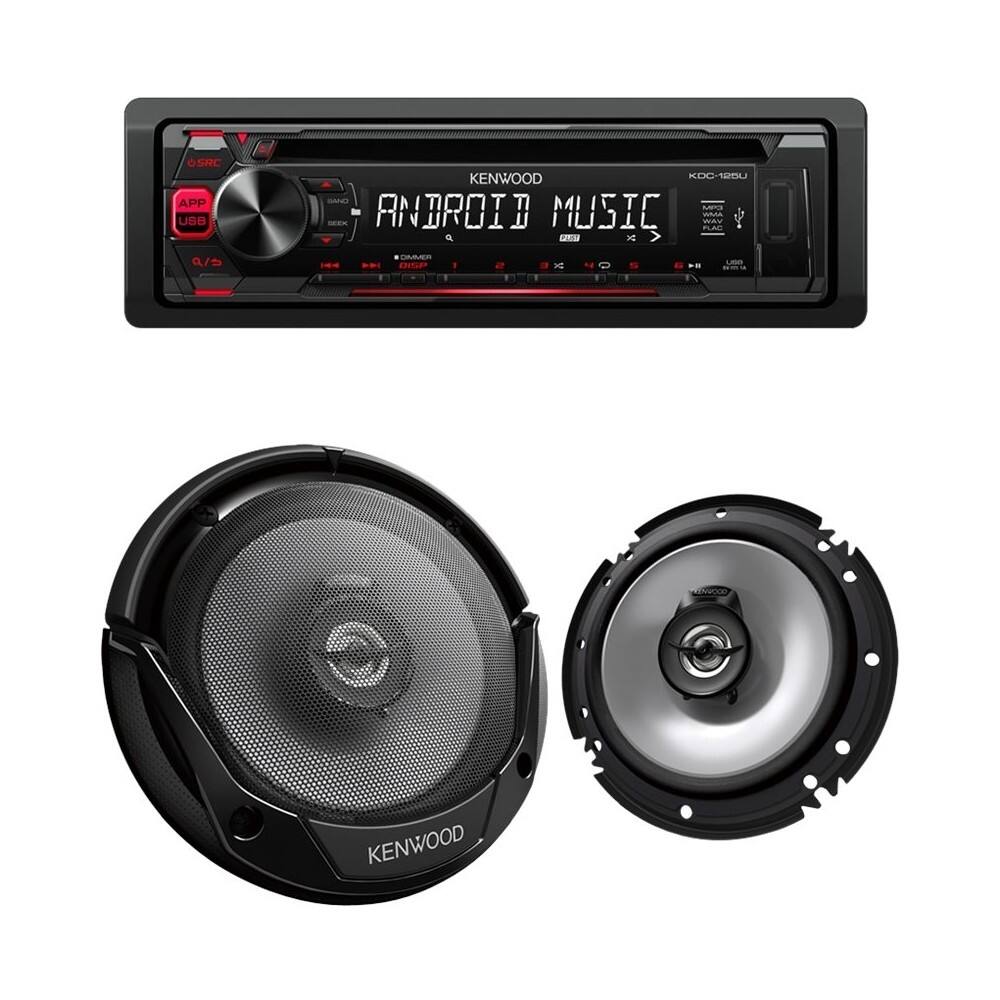 Front. Kenwood - CD - In-Dash Receiver with Detachable Faceplate and Remote - Black.