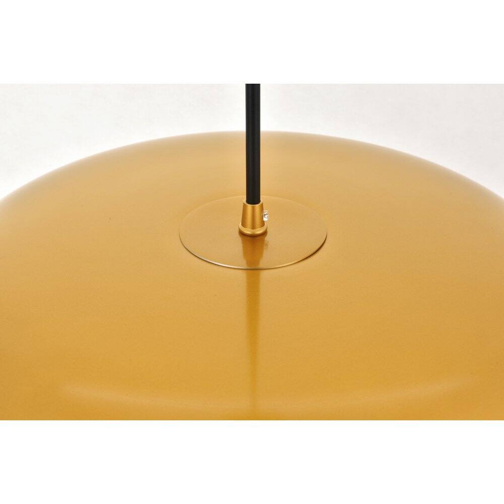 Alt View 2. Living District - Etude 1 Light Satin Gold And Black Pendant - Satin Gold And Black.