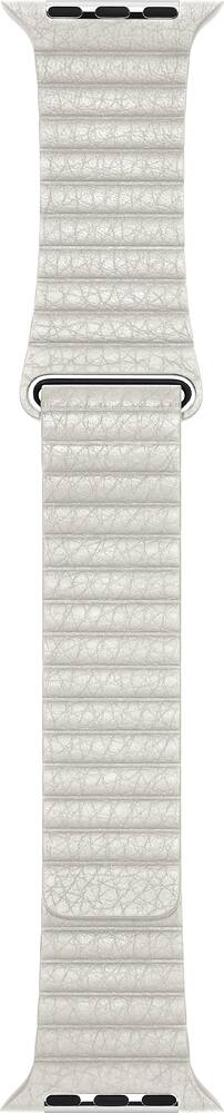 Angle. Apple - Leather Loop for Apple Watch 42mm - Medium - White.