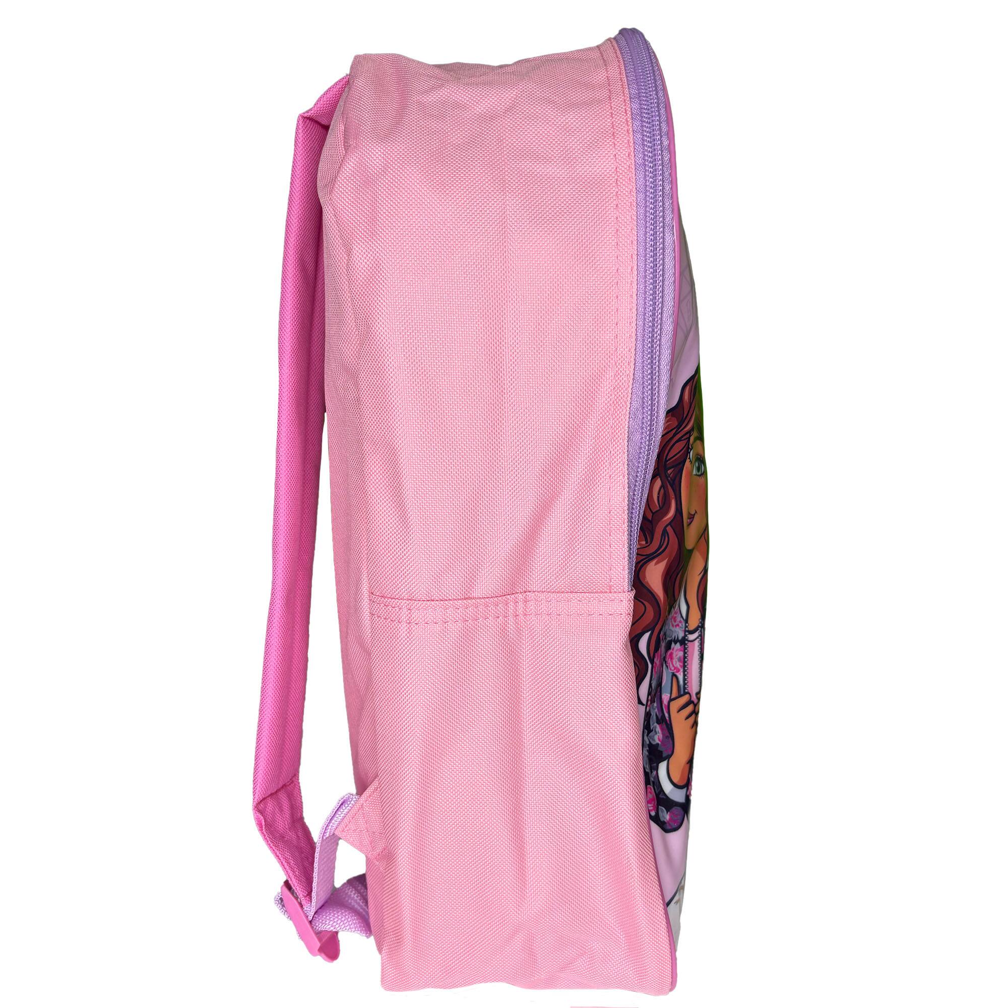 Alt View 2. UPD - Barbie and Friends 15" Pink School Backpack for Girls - Multicolored.