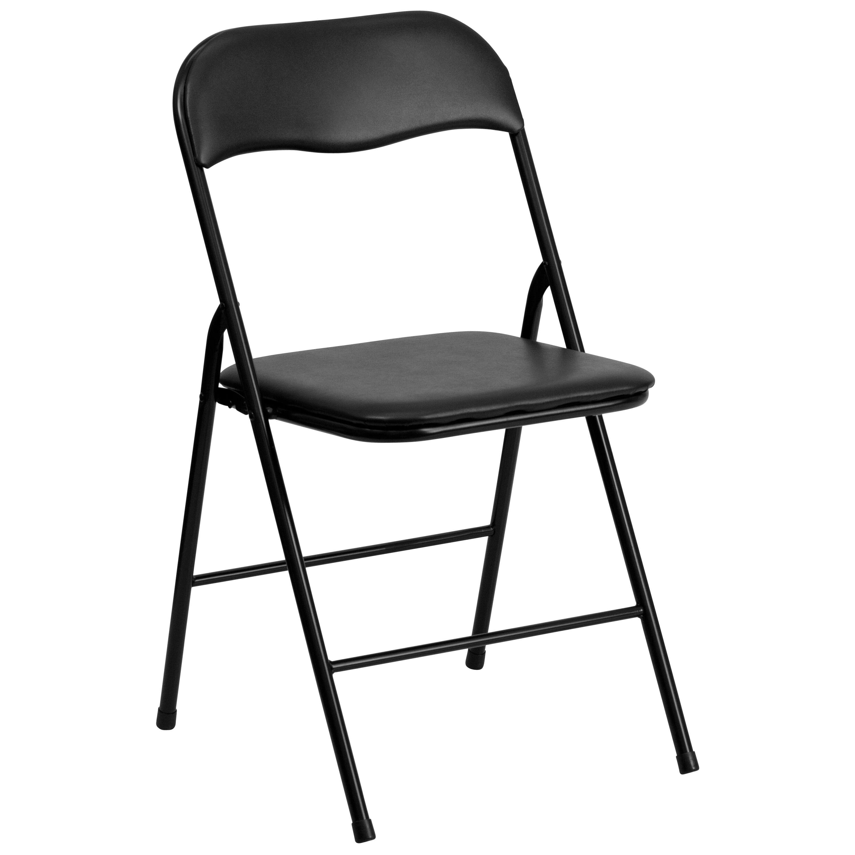Alt View 7. Emma + Oliver - 5 Piece Folding Card Table and Chair Set - Black.