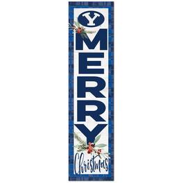 Jardine - BYU Cougars 12'' x 48'' Outdoor Christmas Leaner - White
