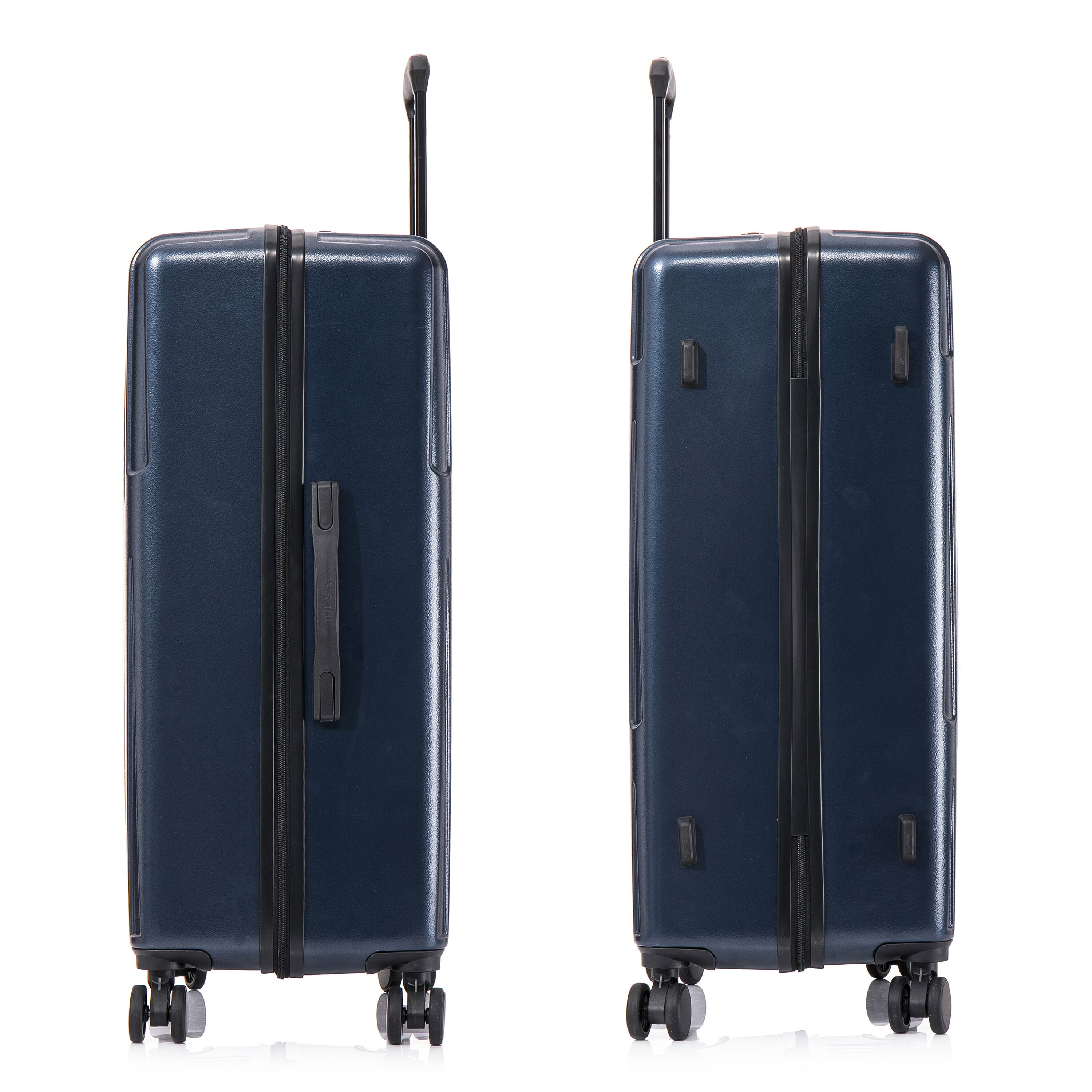 Alt View 4. InUSA - Drip lightweight hardside spinner 3 Piece Luggage Set  20"/24"/28" - NAVY BLUE.