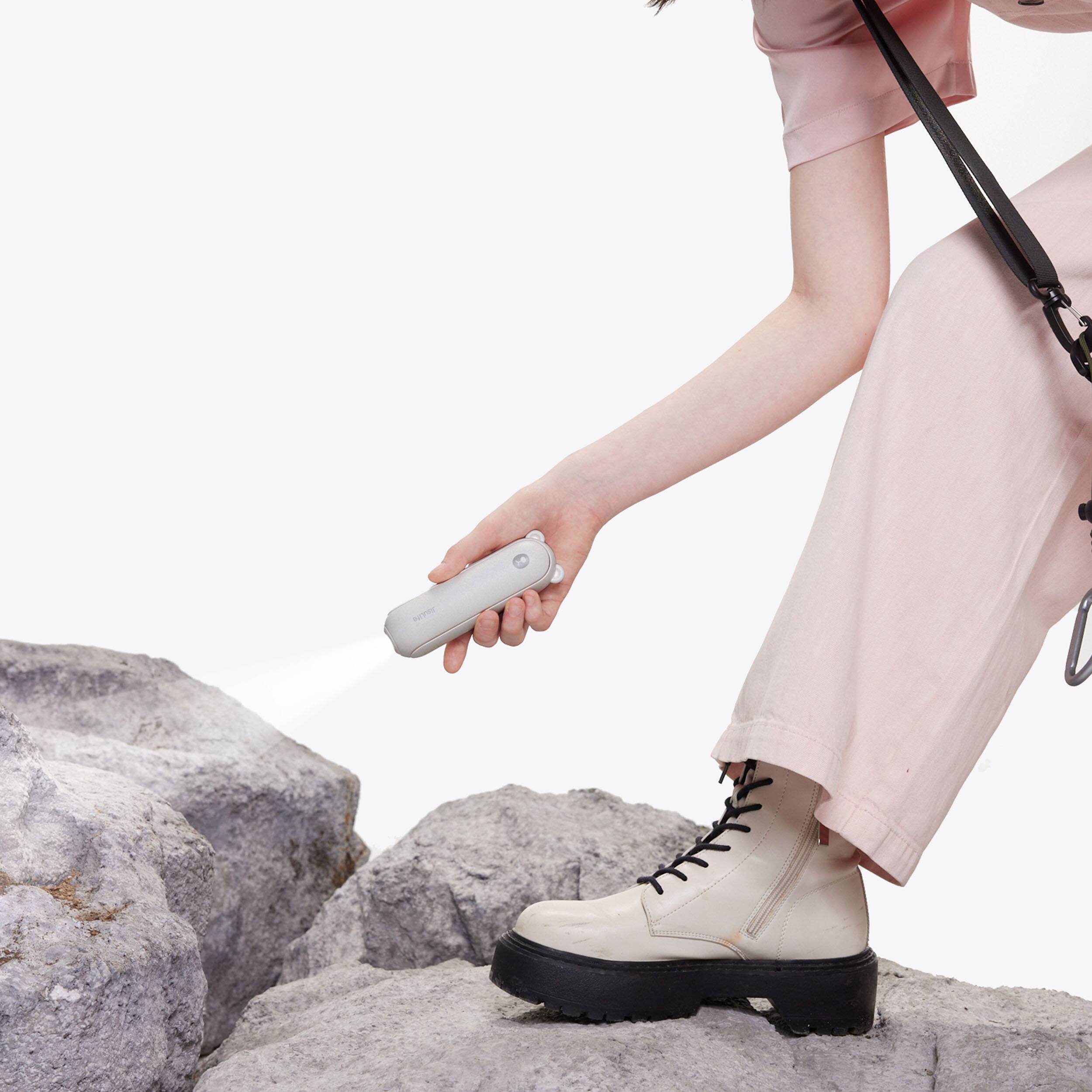 Alt View 3. Jisulife - Handheld Fan Life8B - Grey.