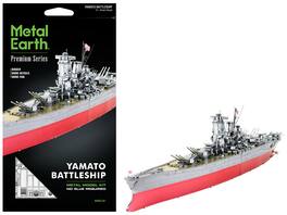 Model Kit Yamato Battleship "Imperial Japanese Navy" (Challenging Difficulty) Steel Model by Metal Earth - Pink, White