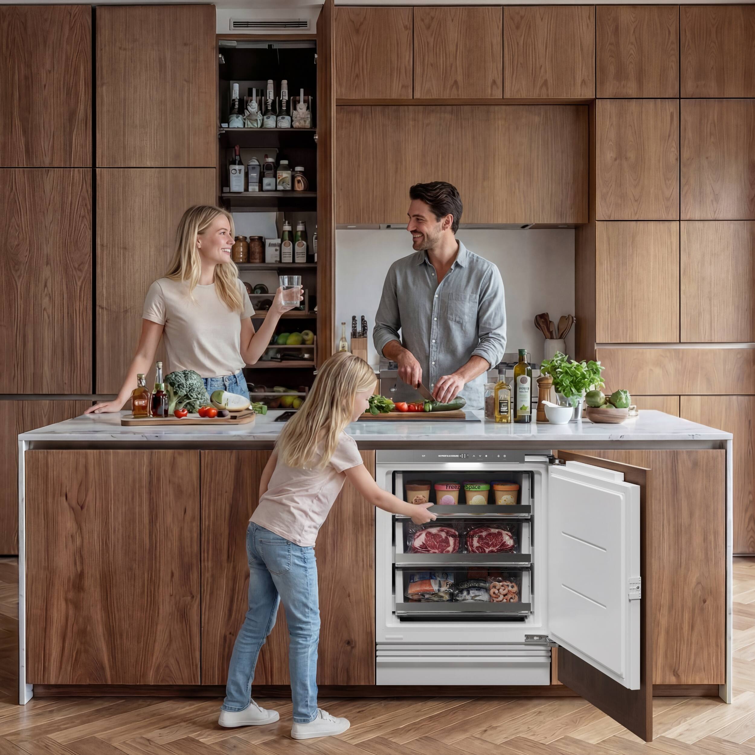 Alt View 7. Ca'Lefort - 24'' Undercounter Panel Ready Freezer -11°F to 7°F, Built-in, All Freezer, 3.75 cu.ft (Panel Not Included) - white.
