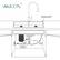 AKICON Countertop air switch button controls garbage disposal
Plug garbage disposal into control unit
Control unit
Power cord from control unit to wall outlet
Air tubing to button