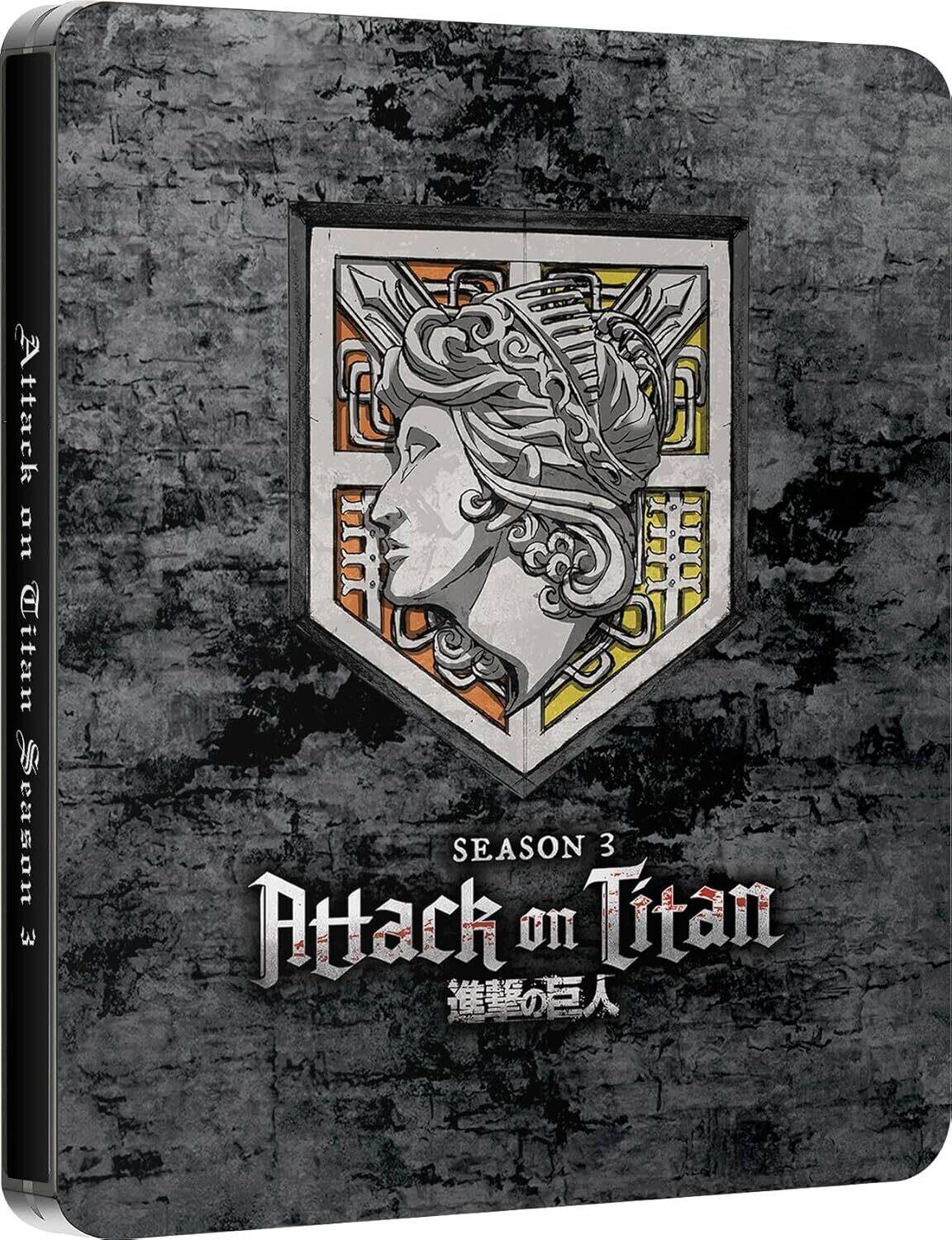 Front. Attack on Titan: Season 3 Complete (Steelbook)   - BLU-RAY.