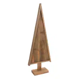 BreeBe - Natural Wood Pine Tree Shape 3.5'H - Brown