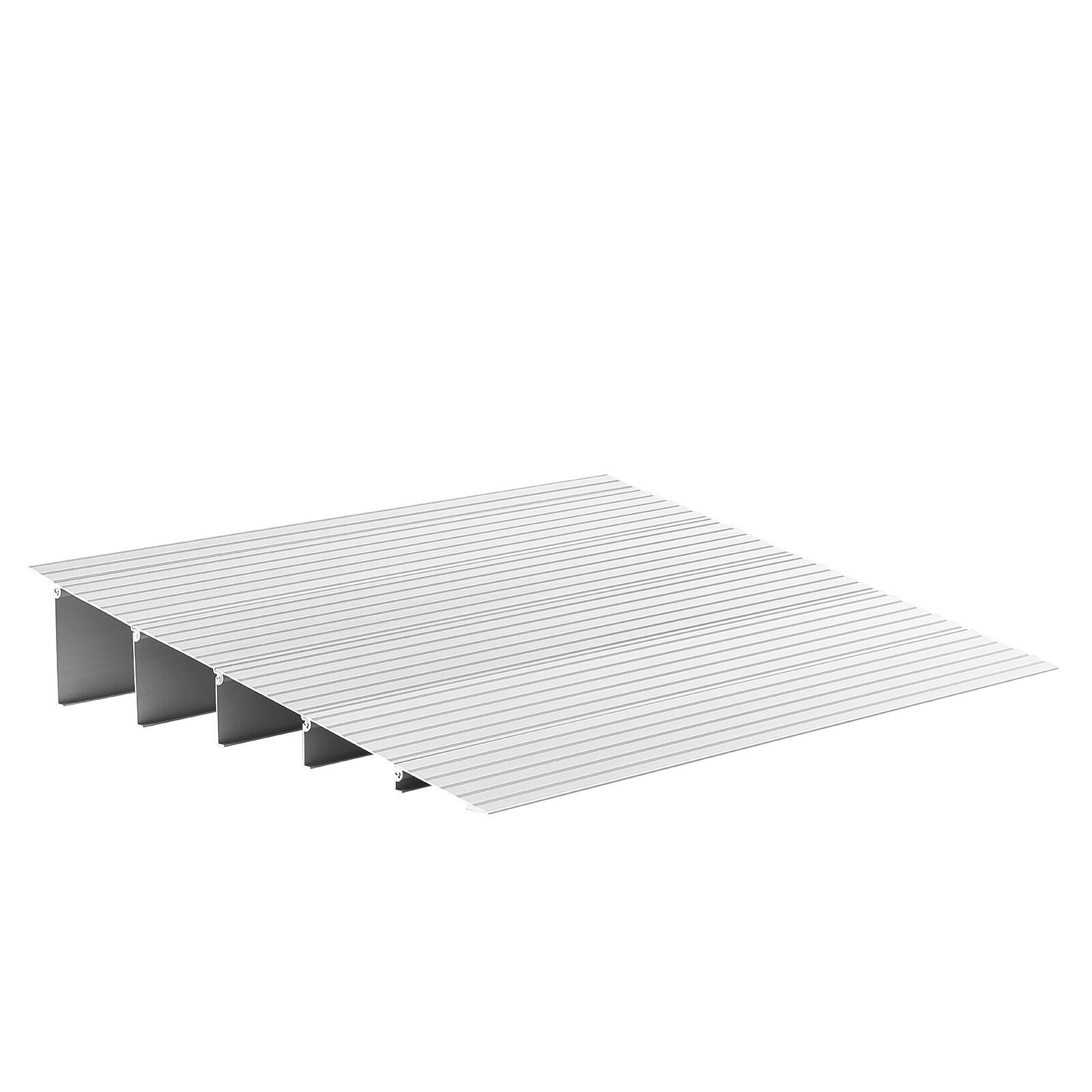 Alt View 5. VEVOR - Door Threshold Ramp,5 inch Rise,Aluminum Alloy Threshold Ramp Rated 800 lbs Load Capacity, Handicap Ramps for Home Steps - Silver.