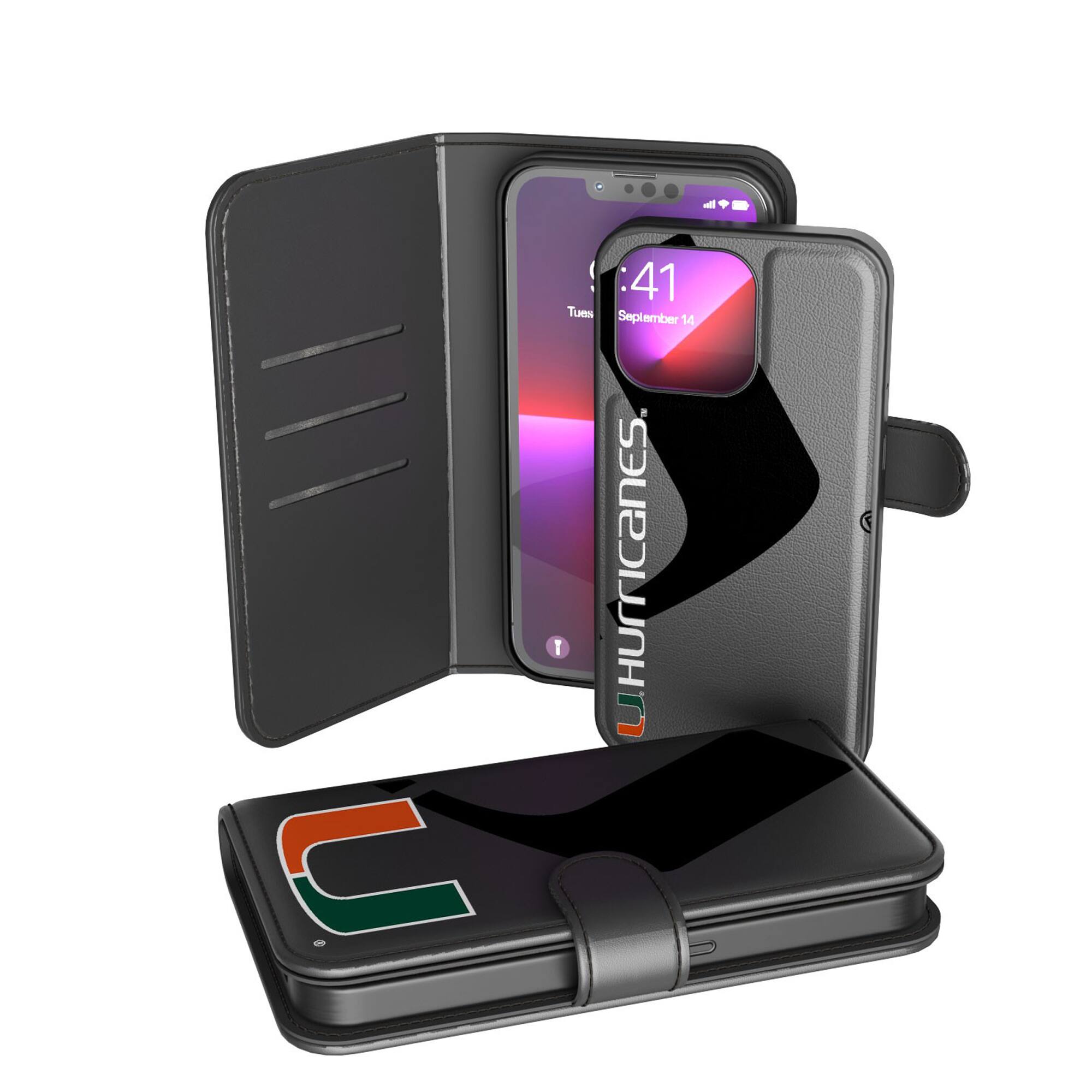 Keyscaper - NCAA - Miami Hurricanes iPhone Wallet Case - 7 Plus/8 Plus - Multicolor