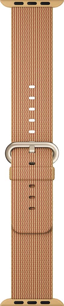 Angle. Apple - Woven Nylon for Apple Watch 38mm - Gold/Red.