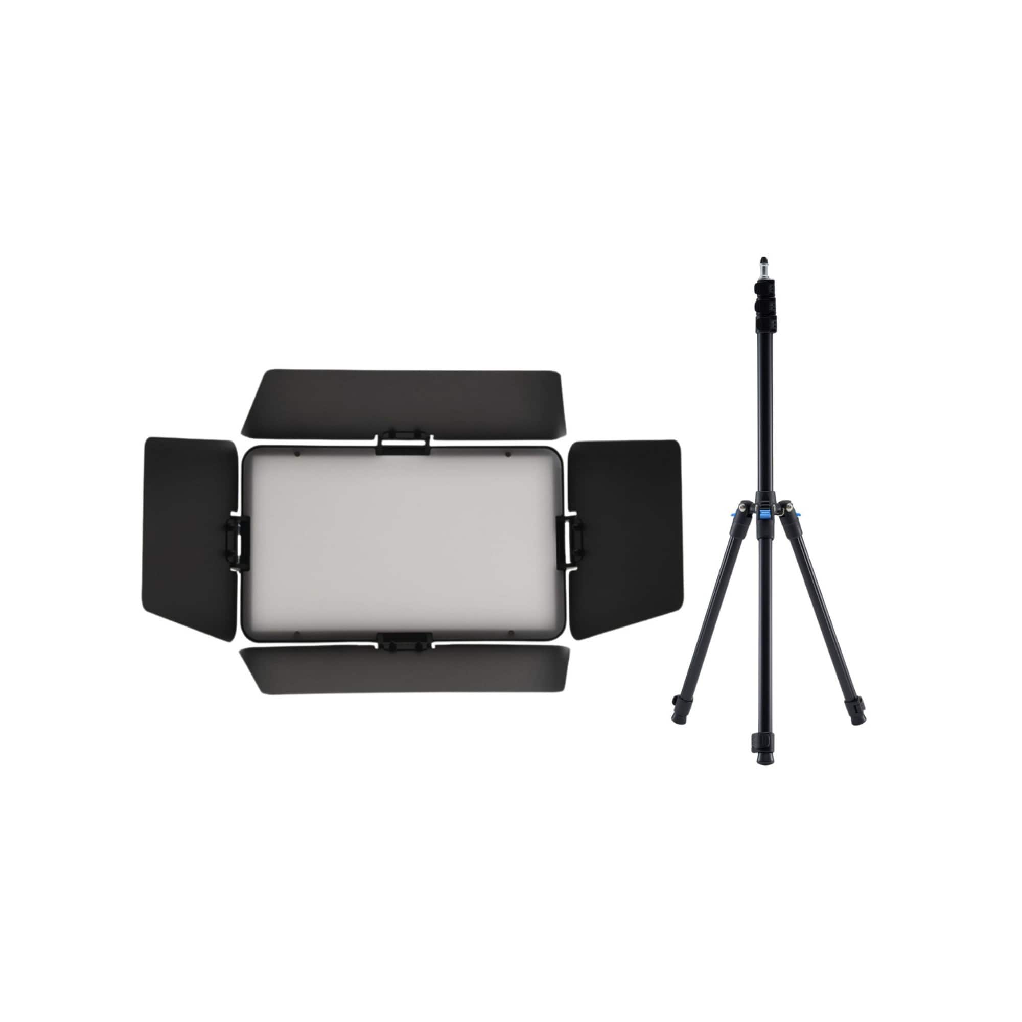 Amaran - Pano 60c Barn Door with 6.5 Feet Light Stand (2 Items)