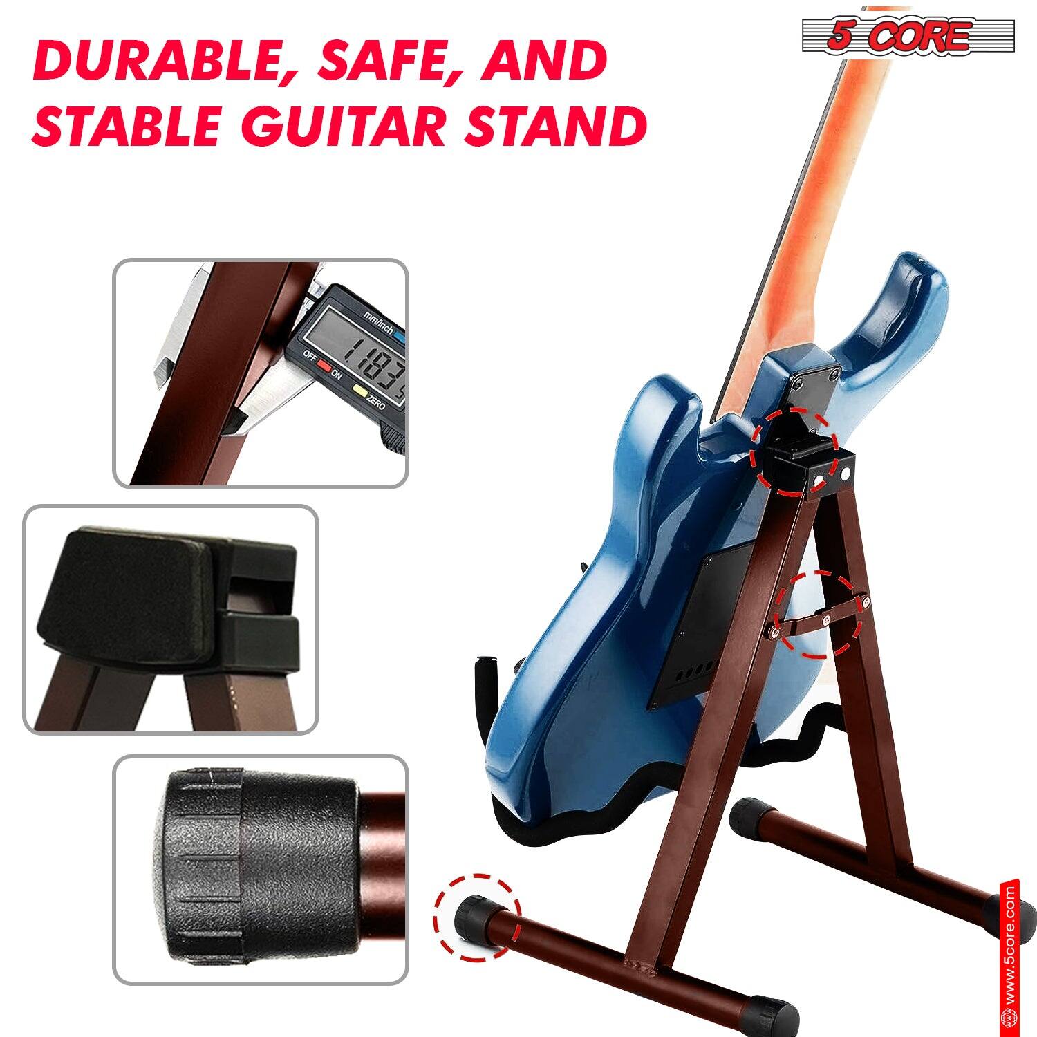 DURABLE, SAFE, AND STABLE GUITAR STAND

5 CORE

www.5core.com