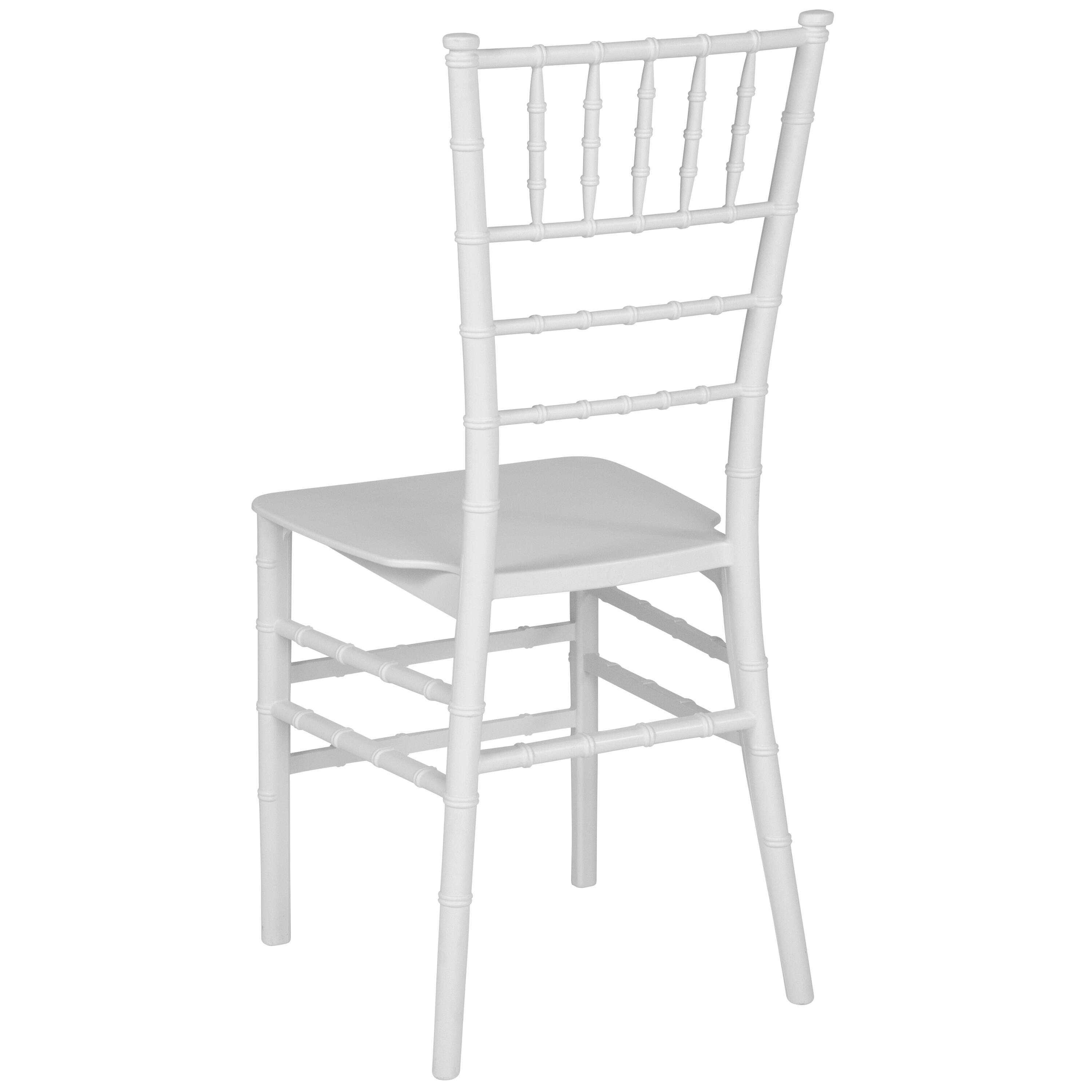 Alt View 5. Emma + Oliver - Resin Stacking Dining Chiavari Chair - White.