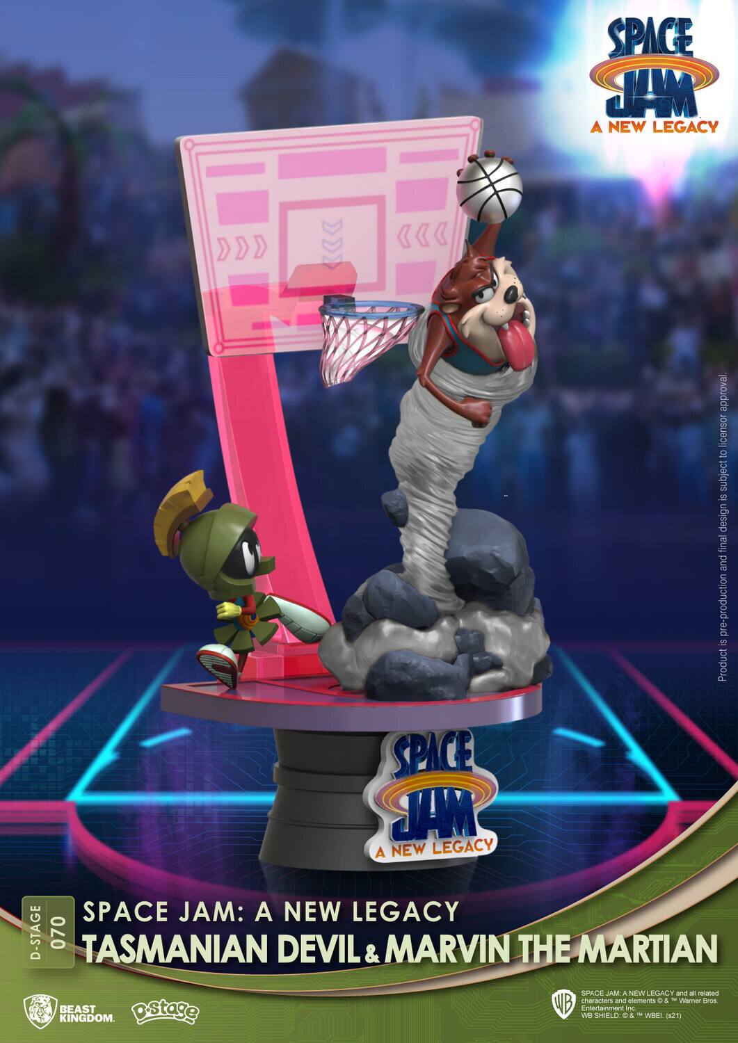SPACE JAM: A NEW LEGACY approval licensor to subject is design final and pre-production is Product SPACE JAM: A NEW LEGACY D-STAGE 070 TASMANIAN DEVIL & MARVIN THE MARTIAN SPACE JAM: A NEW LEGACY and all related characters and elements © & ™ Warner Bros. BEAST Dstage WB Entertainment Inc. WB SHIELD: © & ™ "WBIE" (2021) KINGDOM.