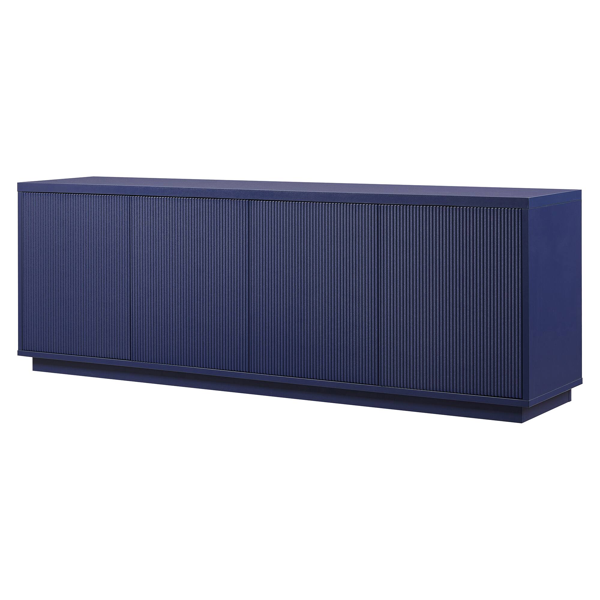 Alt View 14. Hudson&Canal - Hanson TV Stand for Most TVs up to 75" - Dark Blue.