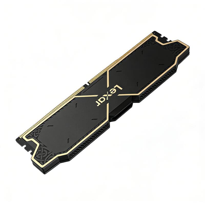 Back. Lexar - THOR DDR5 32GB (2 x 16GB) 6000MHz RGB Desktop Memory Kit CL38, Black - Black.