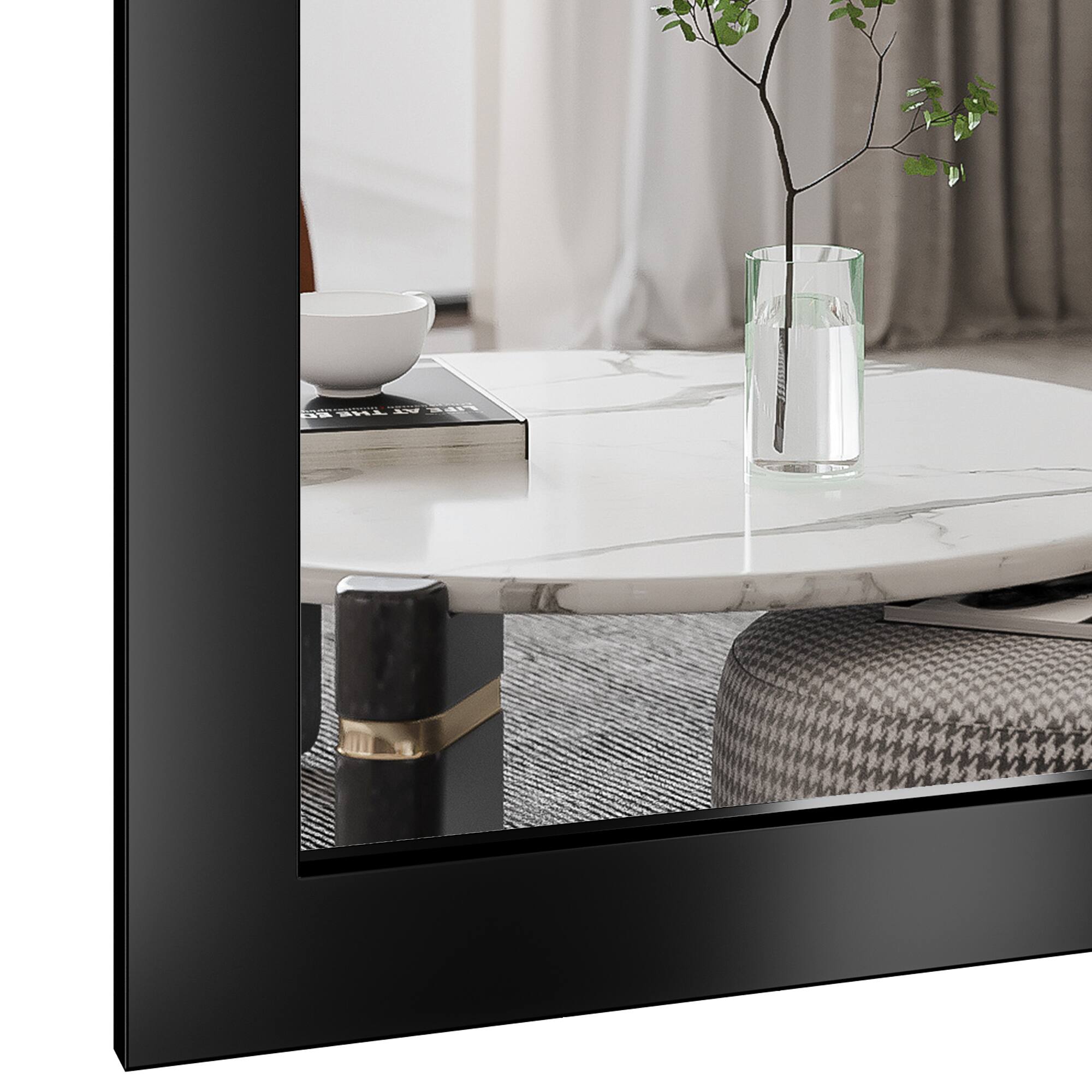 LOVMOR Rectangle Framed Wall Bathroom Vanity Mirror Accent Mirror 24" x ...