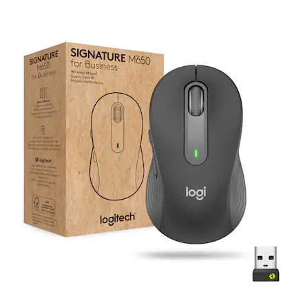 **Signature M650 for Business**
**Wireless Mouse**
Souris sans fil
Mouse inalámbrico
**101 SmartWheel**
Défilement adaptatif
Roulement adaptable
**24-month battery life**
Longévité des piles de 24 mois*
Duración de baterías de 24 meses*
24 mesi di utilizzo delle batterie*
**logi bolt**
High-performance wireless technology
Technologie sans fil de haute performance
Tecnología inalámbrica de alta performance
**logitech**
**logi**
**logi bolt**
High-performance wireless technology
Technologie sans fil de haute performance
Tecnología inalámbrica de alta performance
**24-month battery life**
Longévité des piles de 24 mois*
Duración de baterías de 24 meses*
24 mesi di utilizzo delle batterie*
**logitech**
**logi**
**logi bolt**
High-performance wireless technology
Technologie sans fil de haute performance
Tecnología inalámbrica de alta performance
**24-month battery life**
Longévité des