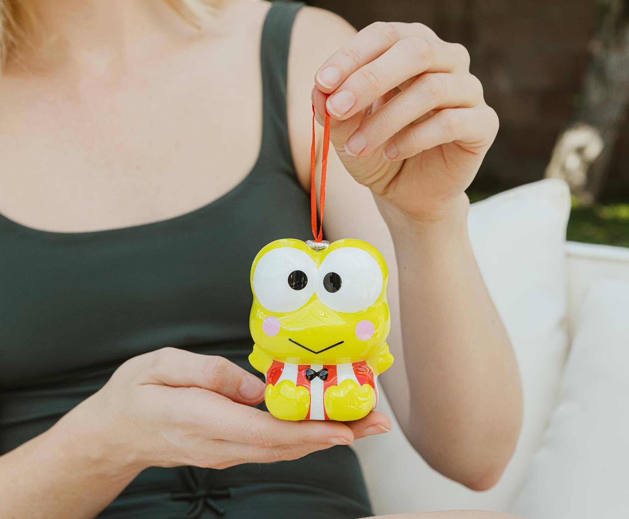 Alt View 2. Surreal Entertainment - Sanrio Keroppi 4-Inch Shatterproof Decoupage Ornament - Multi-Color.