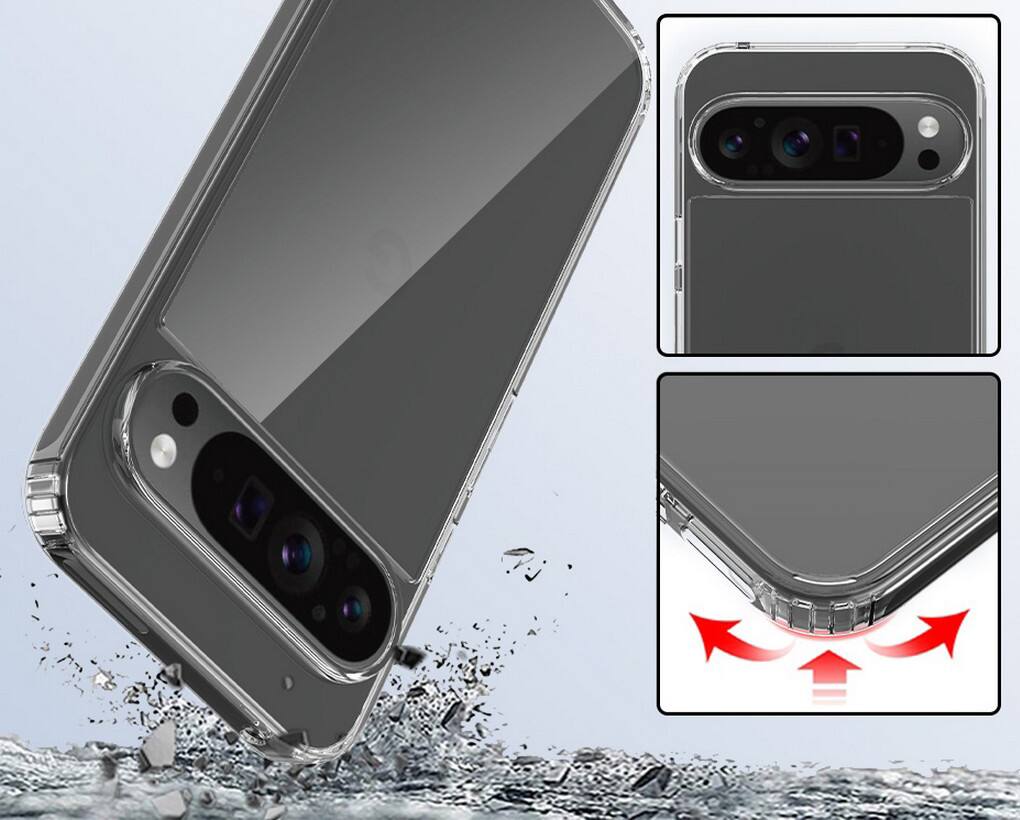Alt View 6. Nakedcellphone - Clear Case for Google Pixel 9 Pro XL - Clear.