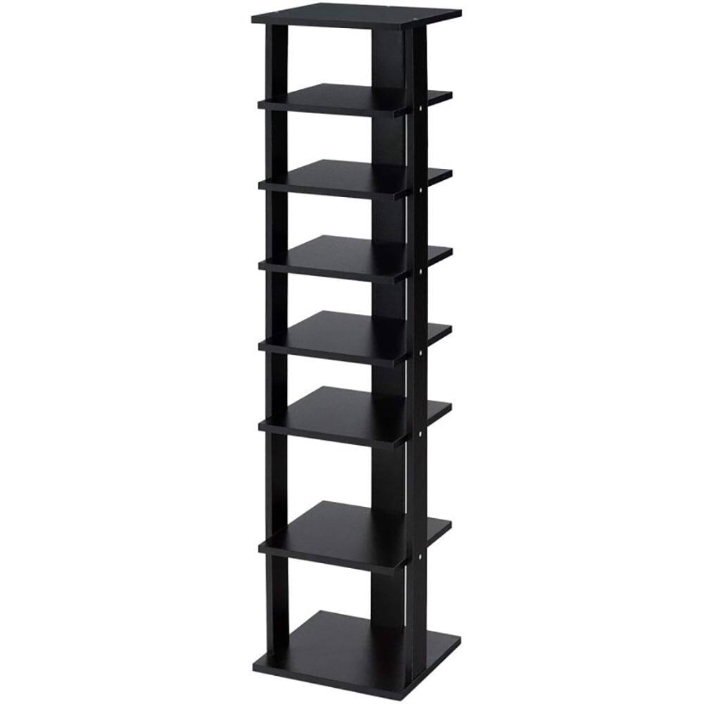 Front. Kadyn - 7-Tier Shoe Rack Practical Free Standing Shelves Storage Shelves-Black, Space-Saving Shoe Rack Organizer for Entryway - Black.