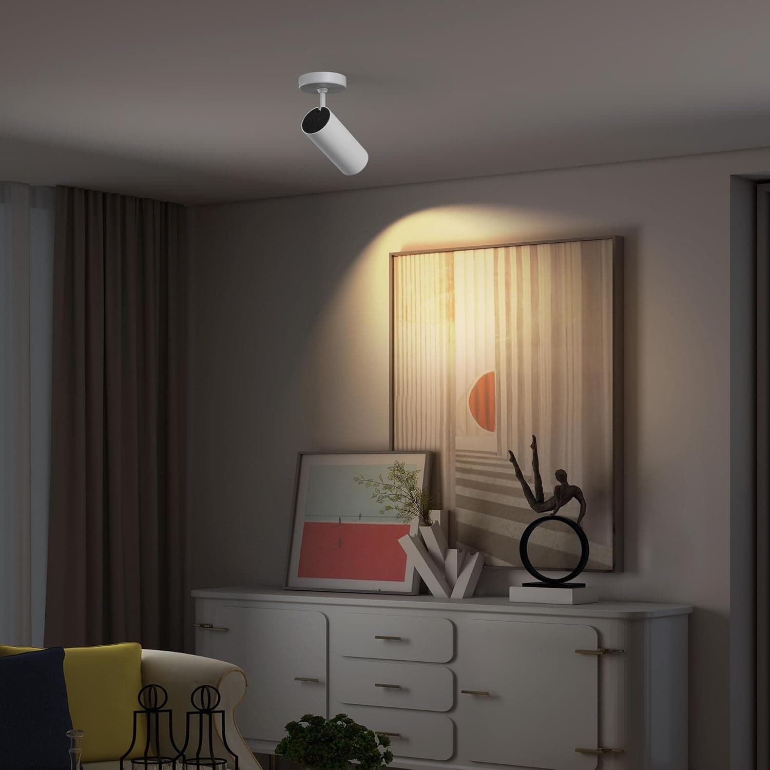 Alt View 2. FINEAK - 2-Pack White 12W Dimmable LED Ceiling Spotlight, Adjustable Anti-Glare.