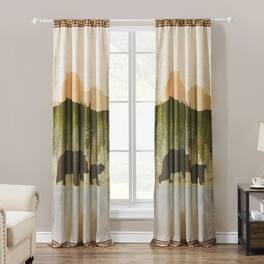 Greenland Home Fashions - Greenland Home by The Lake Curtain Panel Pair - Set of 2 - 42x84" and 3x24" - Natural