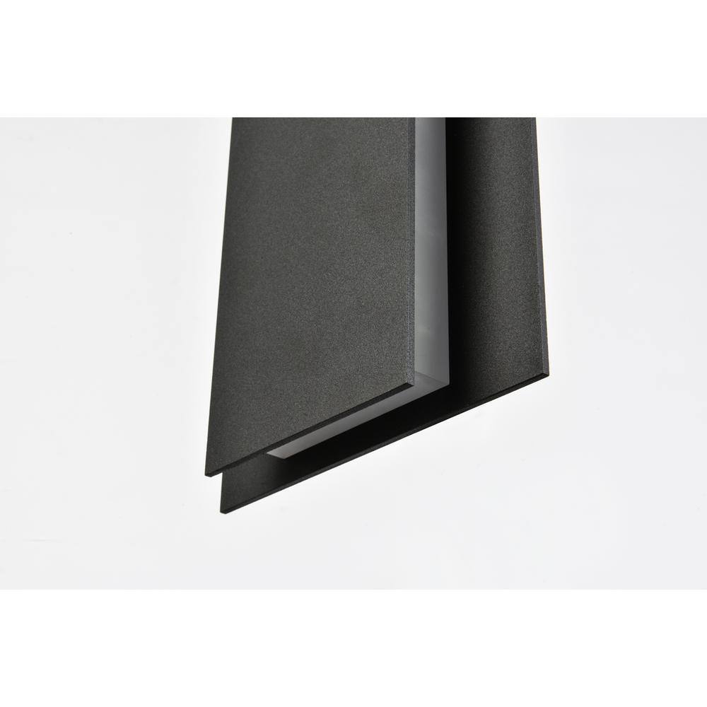 Alt View 1. Living District - Raine Integrated LED wall sconce in black - Black.