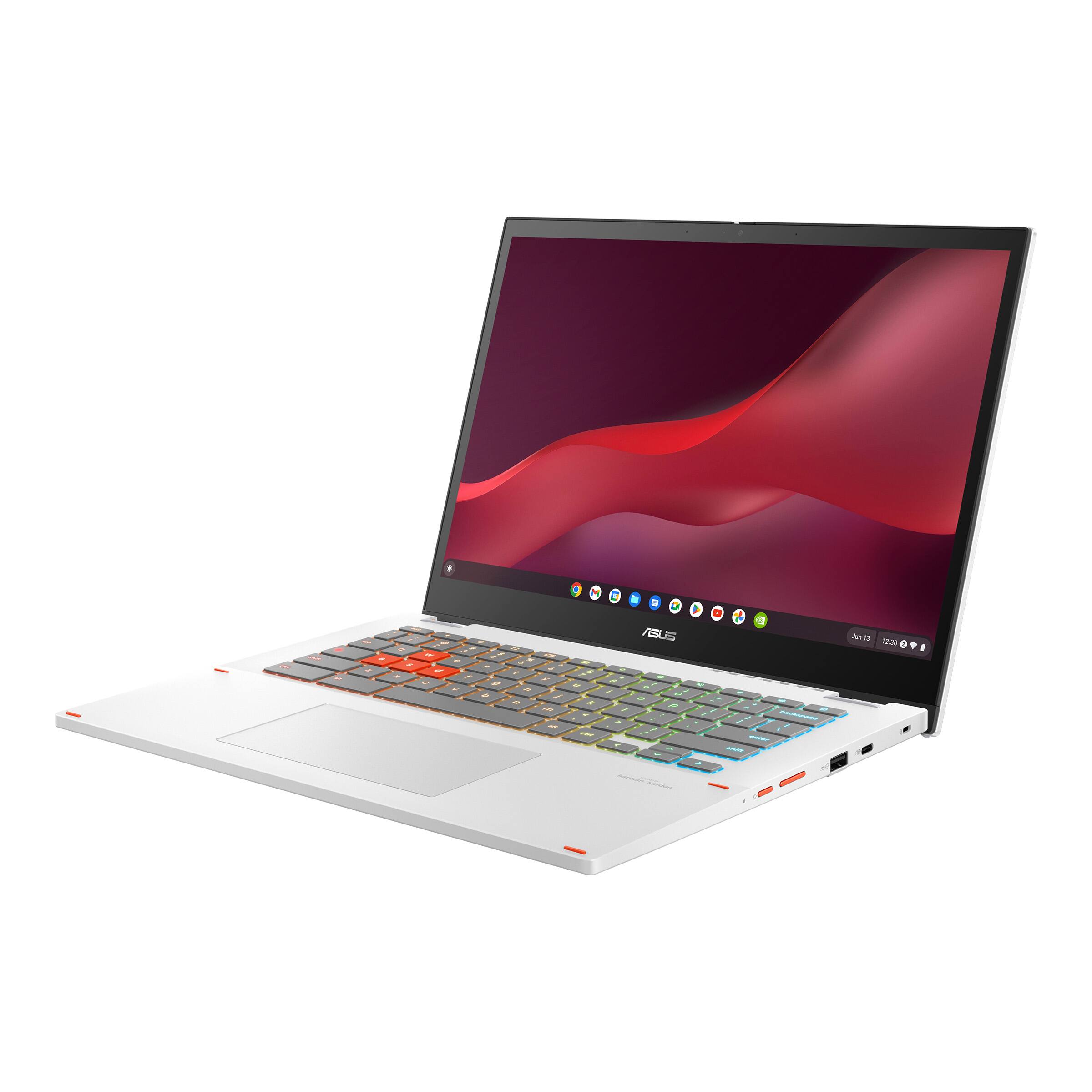 Alt View 5. ASUS - Chromebook Vibe CX34 Flip 14" FHD Touch Chromebook Laptop - Intel Core i5 with 8GB Memory - 256GB SSD - Pearl White.