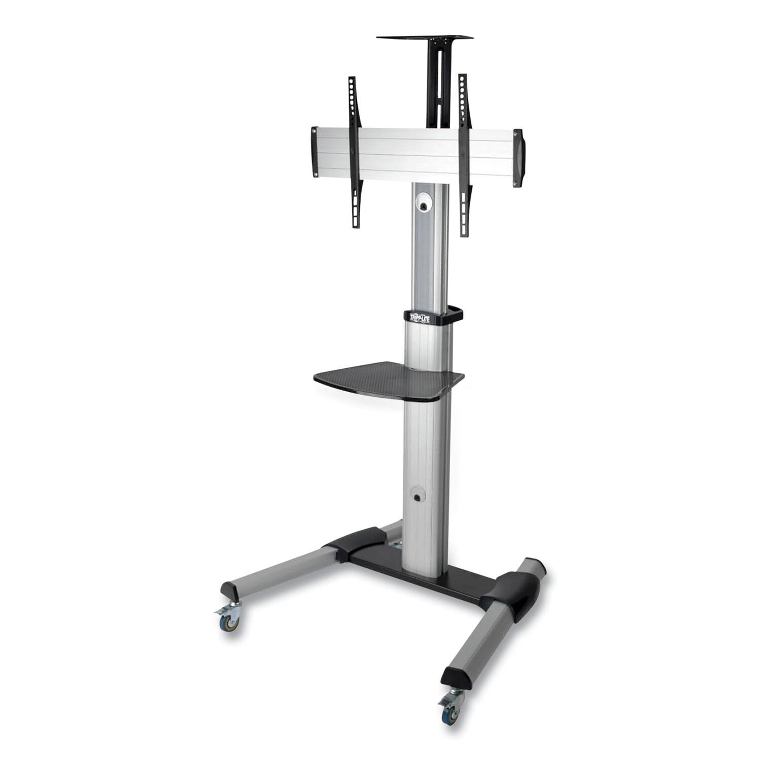 Alt View 1. Tripp Lite - DMCS3270XP 32.6 in. x 27.6 in. x 81.5 in. Flat Panel Floor Stand with -12 to +5 Tilt Range and 110 lb. Capacity - Silver/Black.