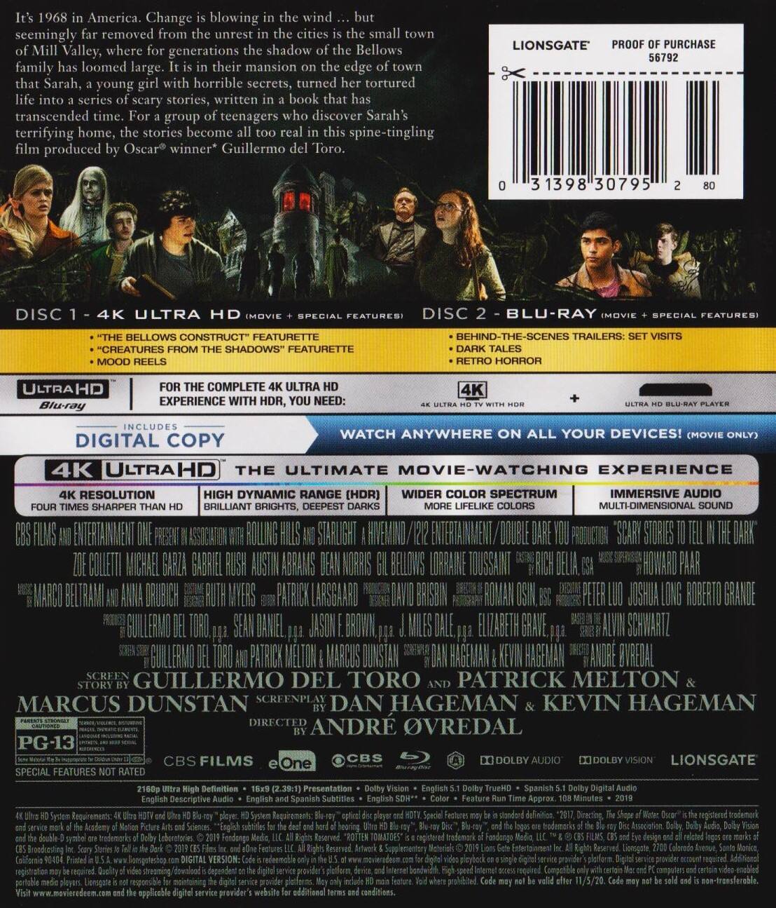 Alt View 1. Scary Stories to Tell in the Dark   - 4K Blu-Ray.