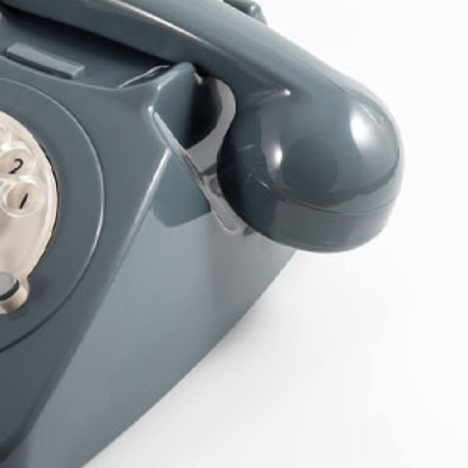 Alt View 3. PopMarket - GPO Retro GPO746RGY 746 Desktop Rotary Dial Telephone - Grey   - MISC ACCESSORY - Gray.