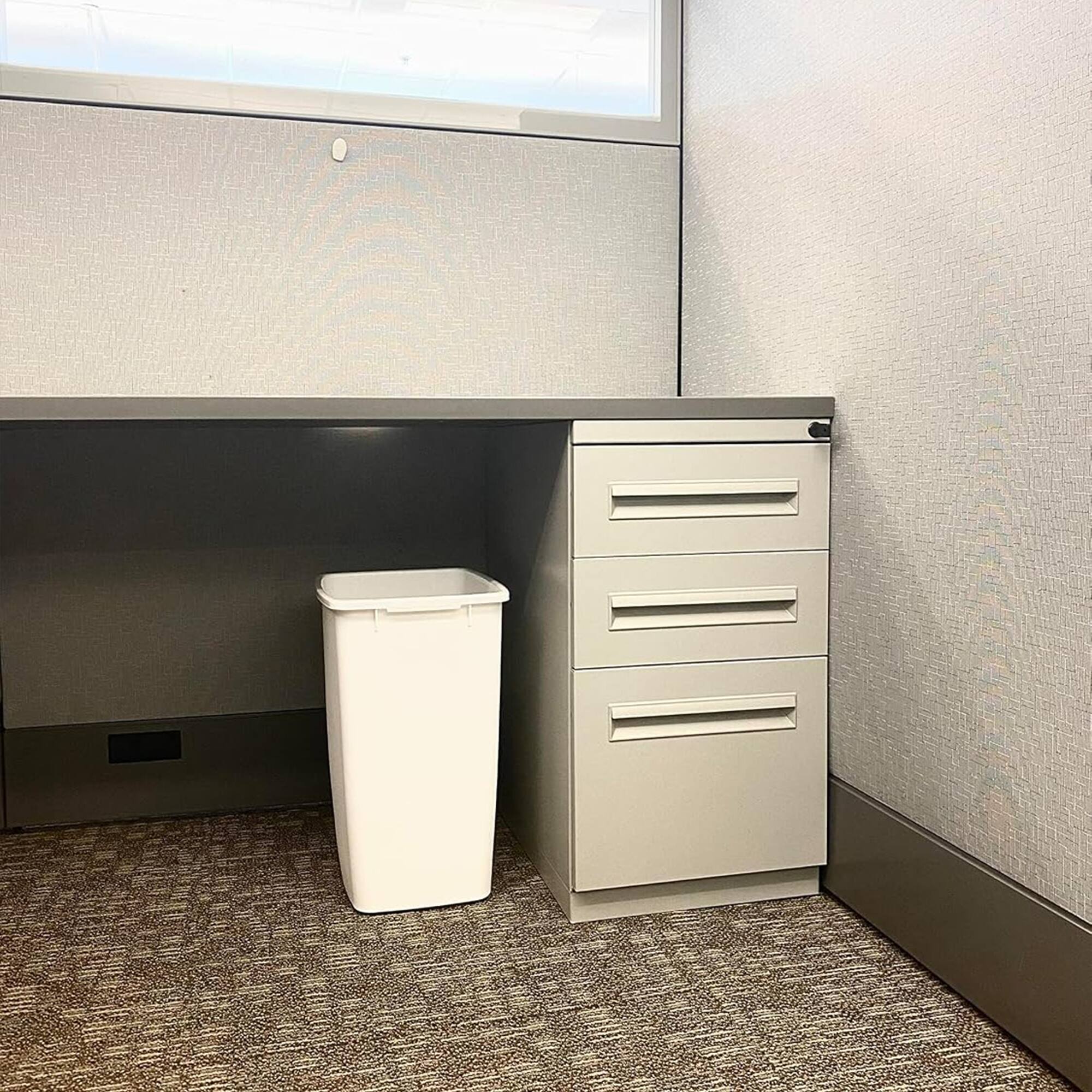 Alt View 1. RubberMaid - Rubbermaid Open Top Wastebasket, Large Plastic Trash Bin Container, 36 Qt, White - White.